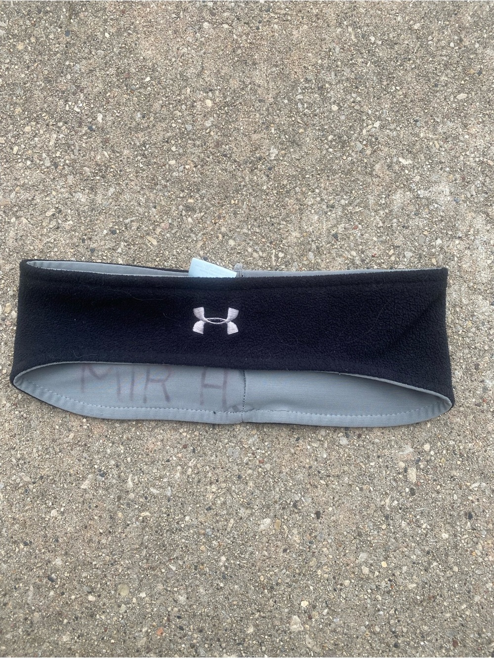 Under Armour Black Headband with Gray Interior